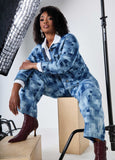 Pixel Print Denim Trucker Jacket