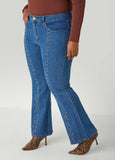 Studded Straight Leg Jeans