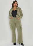 Plus Size High Waist Cargo Jeans