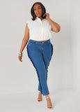 Ruffled Skinny Jeans