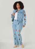 Crisscross Straight Leg Jeans