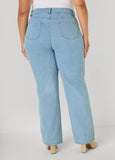 Crisscross Straight Leg Jeans