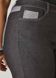 Cuffed Two Tone Straight Leg Jeans
