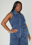Stonewash Denim Wash Vest