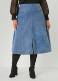 Split Front A Line Midi Skirt