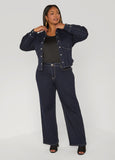Corset Detailed Denim Jacket