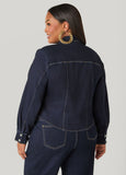 Corset Detailed Denim Jacket