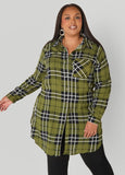 Tie Front Plaid Tunic