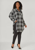 Plaid Tie Front Tunic