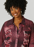 Denim Print Duster Shirt