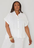 Textured Cotton Gauze Shirt