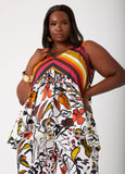 Plus Size Printed Cotton Swing Top