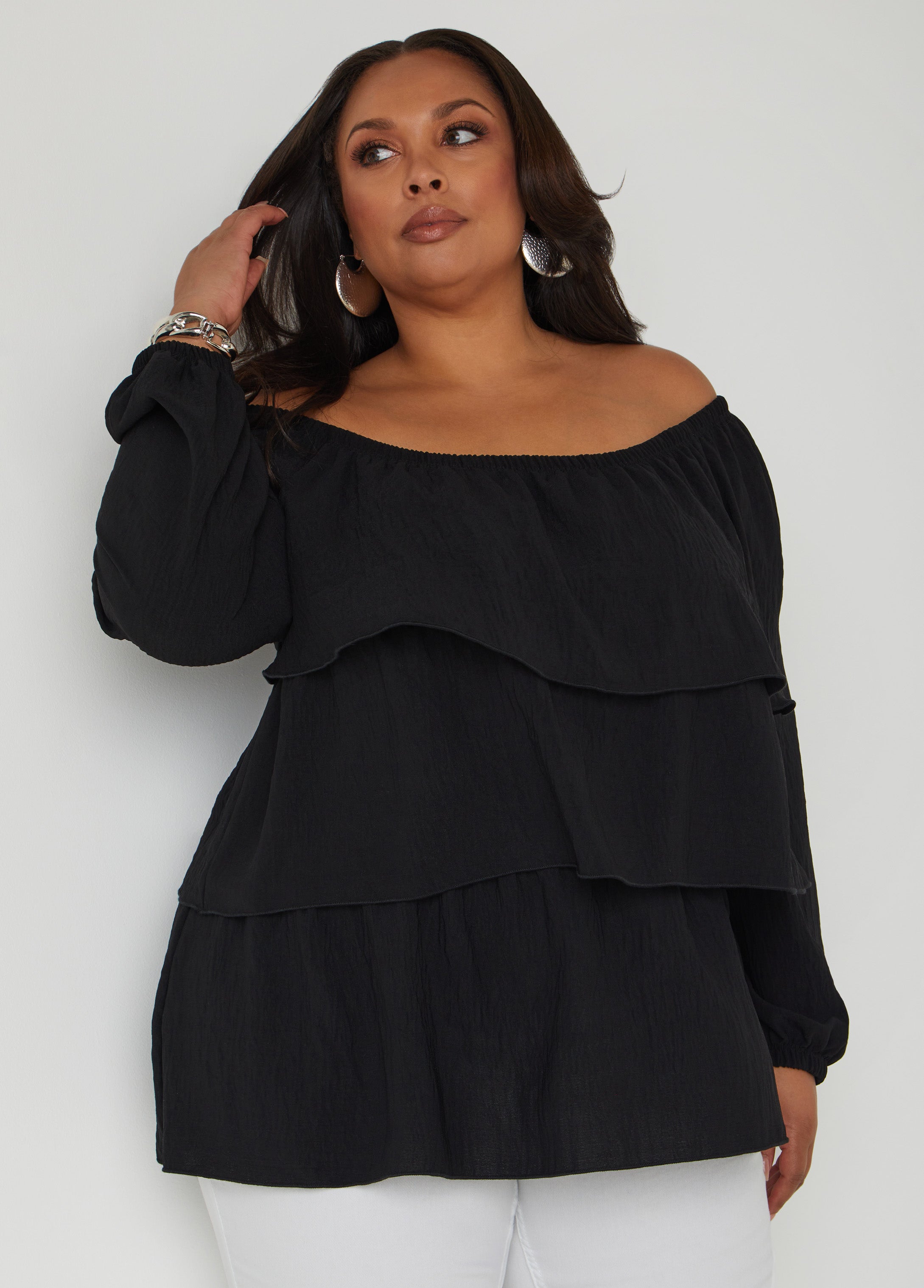 Plus Size Off The Shoulder Top Plus Size Party Top Plus Size Party Top