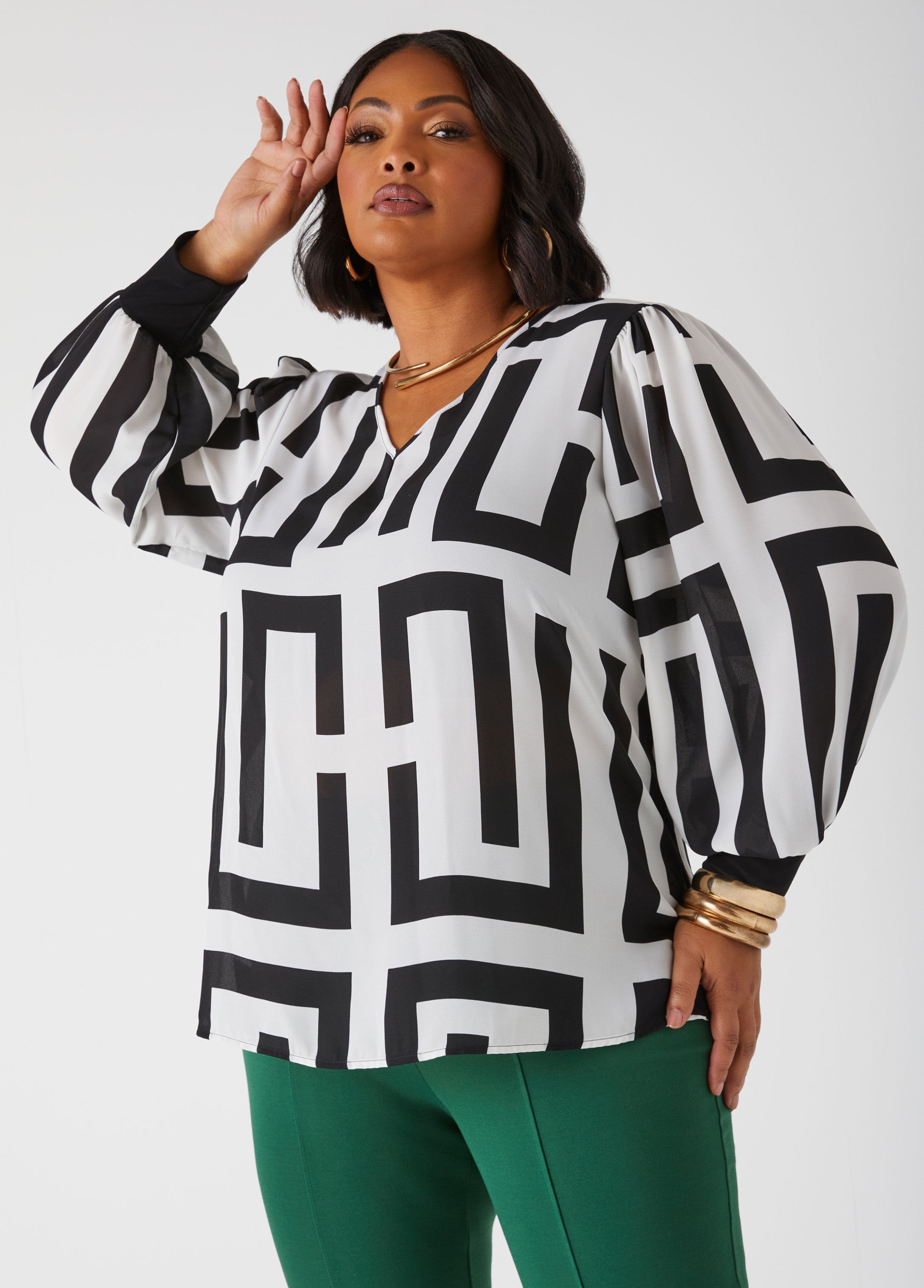 ZXSXSY Women 3/4 Sleeves Notch V Neck Ruched Solid Color Scoop Hem Blouse