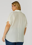 V Neck Crepe Blouse