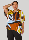 Abstract Hi Low Blouse