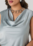Cowl Neck Satin Top