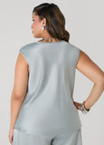 Cowl Neck Satin Top