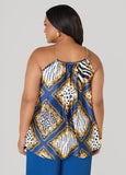 Chain Trimmed Animal Print Cami