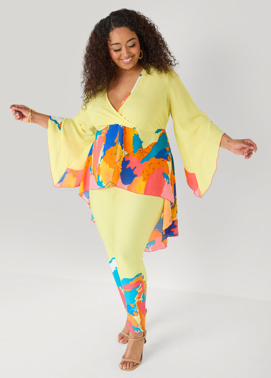 Abstract Print Hi Low Tunic