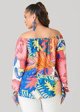 Off The Shoulder Floral Blouse