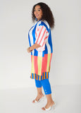 Striped Satin Kimono
