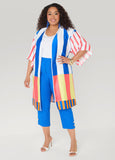 Striped Satin Kimono