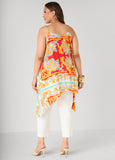Printed Chain Trimmed Top