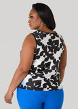 Ombre Printed Satin Tank