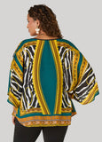 Printed Draped Top