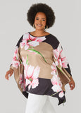 Floral Print Satin Tunic