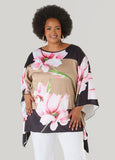 Floral Print Satin Tunic