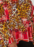 Printed Off The Shoulder Hi Low Top
