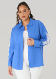 Applique Cotton Blend Shirt