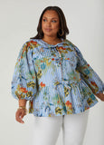 Plus Size Striped Shirt Plus Size Floral Cotton Summer Tops