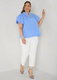 Puff Sleeve Embroidered Top