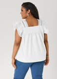 Lattice Trimmed Poplin Shirt
