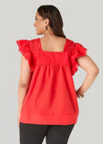 Lattice Trimmed Poplin Shirt