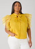 Organza Sleeved Faith Shirt