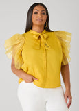 Organza Sleeved Faith Shirt