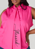 Blessed Tie Neck Top