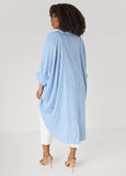 Striped Hi Low Linen Blend Top