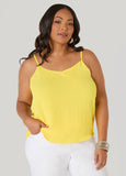 Textured V Neck Cami