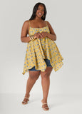 Plus Size Luxe Printed Tank Summer Sleeveless Cutout Top