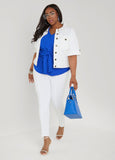 Tie Front V Neck Top