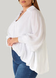 Poplin Hi Low Bubble Top