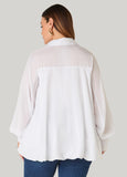 Poplin Hi Low Bubble Top