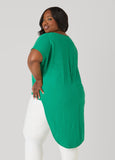 Faux Wrap Hi Low Top