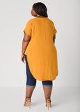 Faux Wrap Hi Low Top