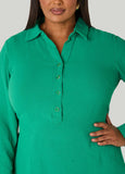 Textured Shirred Waist Top